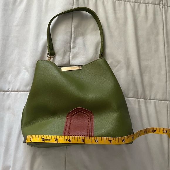 Stylish Green and Brown Women's Bag - Picture 3 of 8